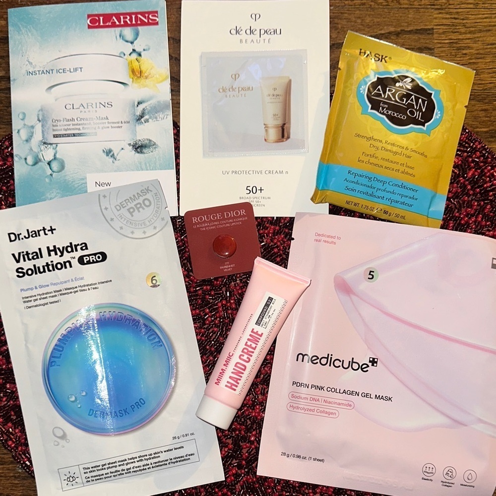 Beauty Bundle - 2 Masks, HASK, Hand Creme Travel Size & Samples NEW